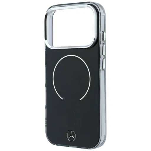 iPhone 18 Pro Max / iPhone 17 Pro Max dvojvrstvové puzdro, Mercedes-Benz Double Layer Iconic Logo MagSafe, čierne - 6