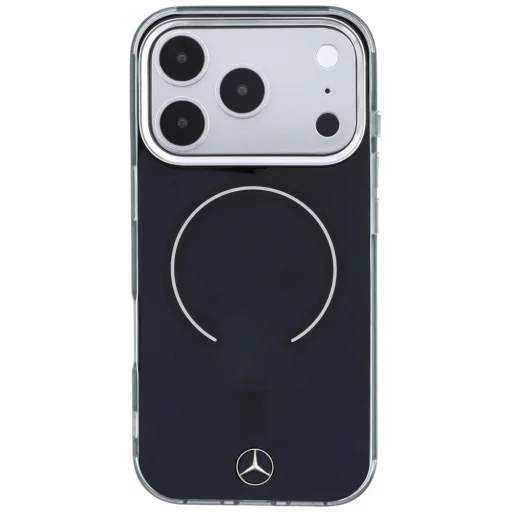 iPhone 18 Pro Max / iPhone 17 Pro Max dvojvrstvové puzdro, Mercedes-Benz Double Layer Iconic Logo MagSafe, čierne - 3