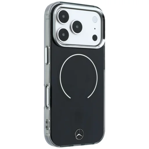 iPhone 18 Pro Max / iPhone 17 Pro Max dvojvrstvové puzdro, Mercedes-Benz Double Layer Iconic Logo MagSafe, čierne - 4