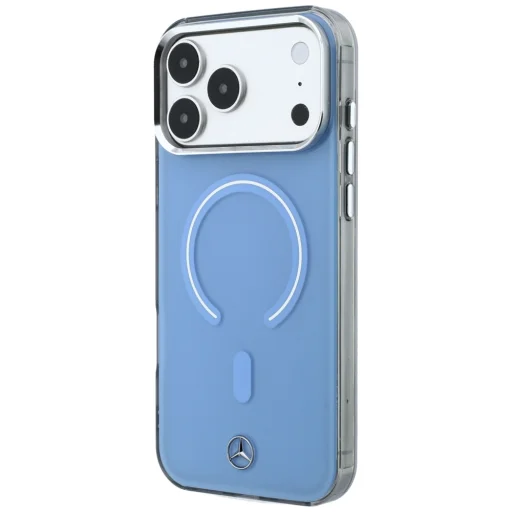 Mercedes-Benz dvojvrstvový modrý kryt s ikonickým logom, kompatibilný s MagSafe pre iPhone 18 Pro Max / 17 Pro Max - 2