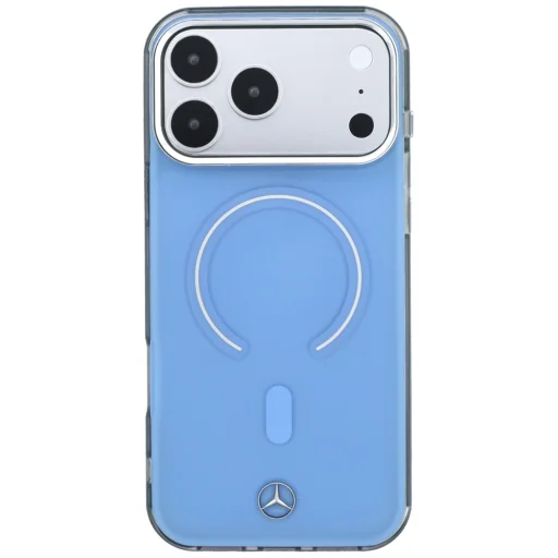 Mercedes-Benz dvojvrstvový modrý kryt s ikonickým logom, kompatibilný s MagSafe pre iPhone 18 Pro Max / 17 Pro Max - 3