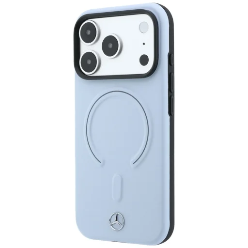 iPhone 18 Pro / iPhone 17 Pro modré Mercedes-Benz 3D kožené MagSafe puzdro - 2