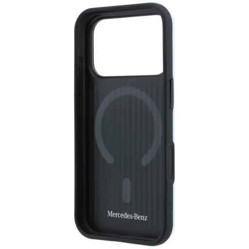 iPhone 18 Pro / iPhone 17 Pro modré Mercedes-Benz 3D kožené MagSafe puzdro - 7