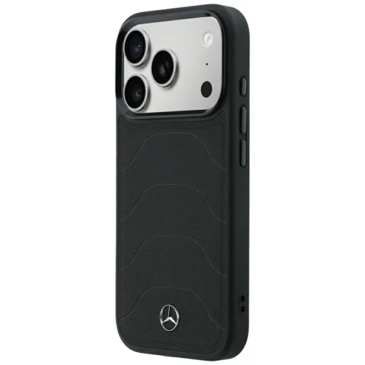 Čierne puzdro Mercedes-Benz Leather Mesh with Bow Line MagSafe pre iPhone 17 Pro / 18 Pro - 2