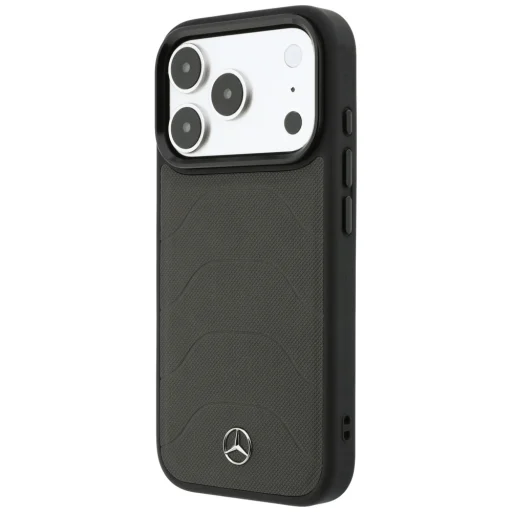 iPhone 18 Pro / 17 Pro Mercedes-Benz Leather Mesh with Bow Line MagSafe antracitové puzdro z umelej kože - 2