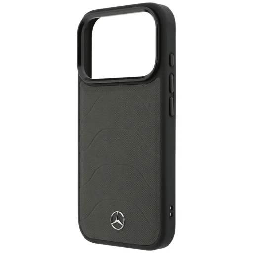 iPhone 18 Pro / 17 Pro Mercedes-Benz Leather Mesh with Bow Line MagSafe antracitové puzdro z umelej kože - 6