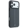 iPhone 18 Pro / 17 Pro antracitový Mercedes-Benz Iconic Line MagSafe čiastočne kryjúci kožený kryt thumbnail