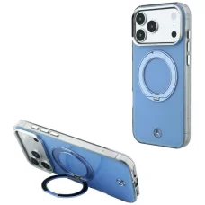  iPhone 18 Pro / 17 Pro kék Mercedes-Benz MagSafe tok forgatható támasztógyűrűvel