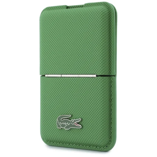 Lacoste Iconic Petit Pique MagSafe estragónovo zelený magnetický držiak na karty s funkciou stojana - 2