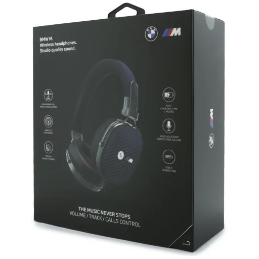 BMW Carbon Metal Parts and Logos Bluetooth ENC fülre helyezhető fejhallgató, sötétkék - 6