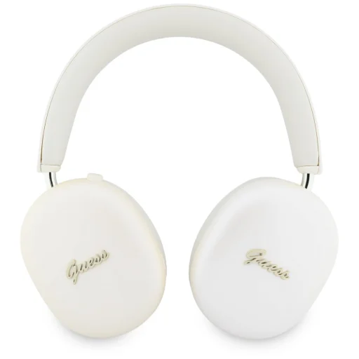 Guess Metallic Effect Metal Script Logo Bluetooth ENC béžové slúchadlá cez uši - 4