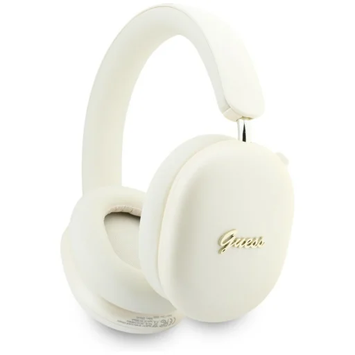 Guess Metallic Effect Metal Script Logo Bluetooth ENC bézs, fül köré illeszkedő fejhallgató - 1