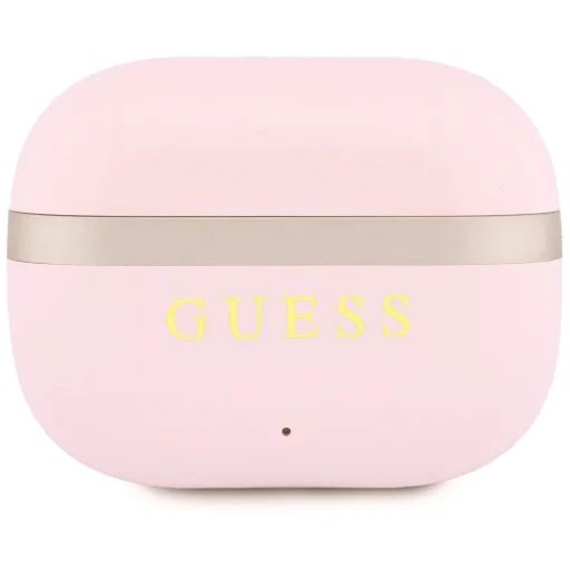 Guess TWS ružové bezdrôtové slúchadlá so zlatým ozdobným prúžkom - 3