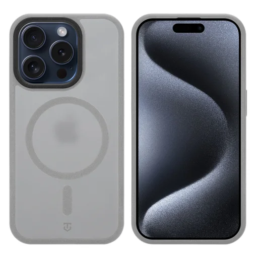 Svetlosivé puzdro Tactical MagForce Hypersand pre Apple iPhone 15 Pro - 2