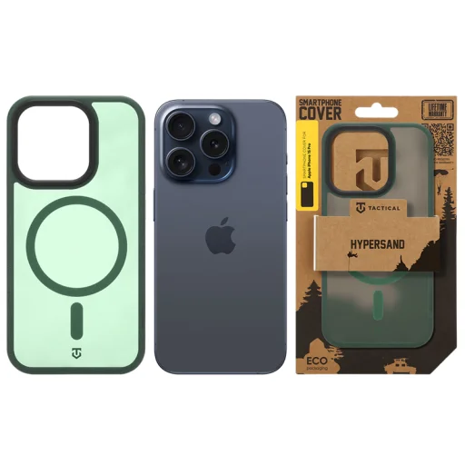 Puzdro na Apple iPhone 15 Pro – Tactical MagForce Hypersand, lesná zelená - 6