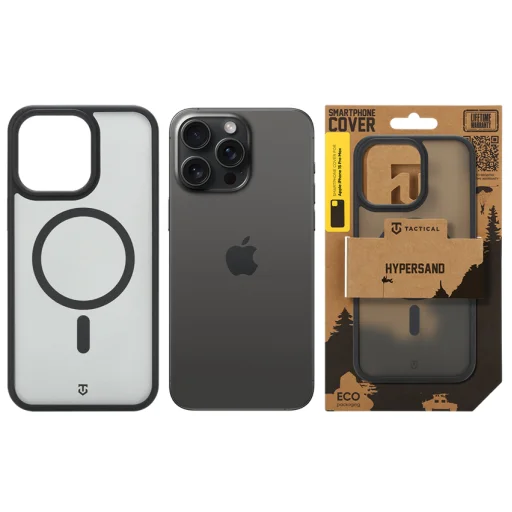 Apple iPhone 15 Pro Max asfaltovo sivé puzdro Tactical MagForce Hypersand - 6