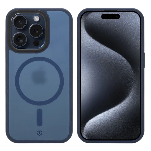Apple iPhone 15 Pro tmavomodré puzdro Tactical MagForce Hypersand kompatibilné s MagSafe - 2