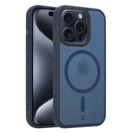 Apple iPhone 15 Pro tmavomodré puzdro Tactical MagForce Hypersand kompatibilné s MagSafe - 4