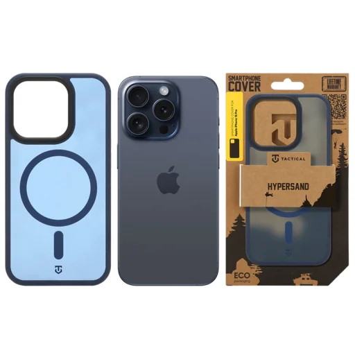 Apple iPhone 15 Pro tmavomodré puzdro Tactical MagForce Hypersand kompatibilné s MagSafe - 6