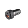 SAL SAU48PD USB autonabíjačka, 48 W, 2v1: USB-A + USB-C, QC+PD rýchle nabíjanie, LED osvetlenie thumbnail