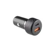 SAL SAU48PD USB autonabíjačka, 48 W, 2v1: USB-A + USB-C, QC+PD rýchle nabíjanie, LED osvetlenie thumbnail