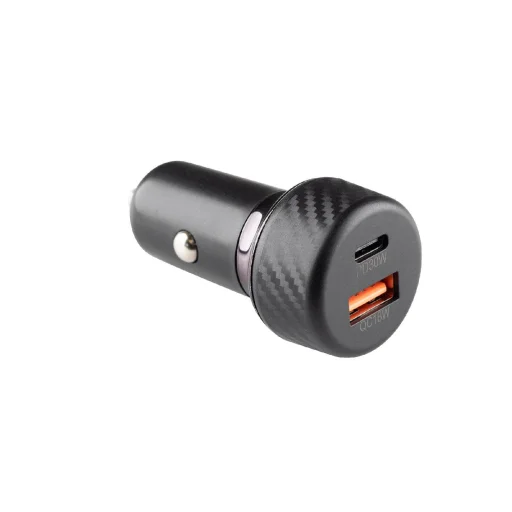 SAL SAU48PD USB autonabíjačka, 48 W, 2v1: USB-A + USB-C, QC+PD rýchle nabíjanie, LED osvetlenie - 2