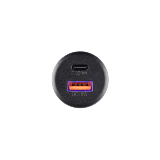 SAL SAU48PD USB autonabíjačka, 48 W, 2v1: USB-A + USB-C, QC+PD rýchle nabíjanie, LED osvetlenie - 3