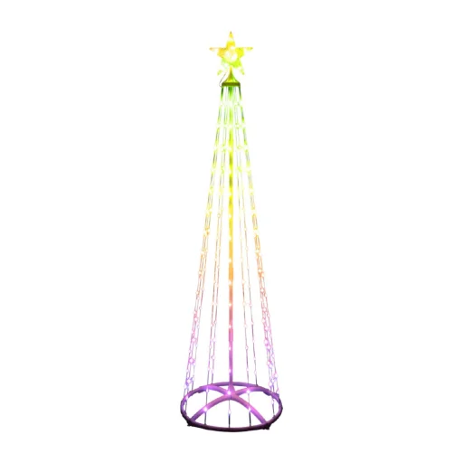 Home SMF180 inteligentný RGB umelý vianočný stromček, výška 180 cm, 190 ks RGB micro LED, na diaľkové ovládanie, interiérové vyhotovenie - 5