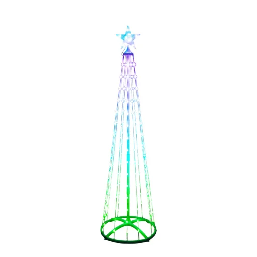 Home SMF180 inteligentný RGB umelý vianočný stromček, výška 180 cm, 190 ks RGB micro LED, na diaľkové ovládanie, interiérové vyhotovenie - 9