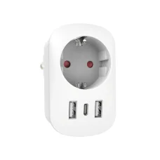HOME LNV3400USBC USB sieťová nabíjačka, max. 3680 W, 3,4 A, so sieťovou zásuvkou, 1x USB-C, 2x USB-A