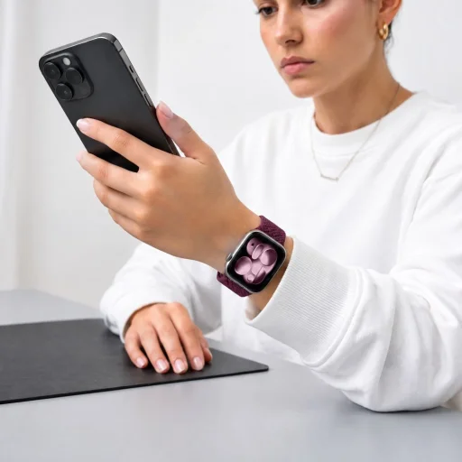 Remienok pre Apple Watch 40/41/42 mm, Tech-Protect NylonMag, tmavobordový - 5