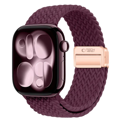 Remienok pre Apple Watch 40/41/42 mm, Tech-Protect NylonMag, tmavobordový - 1