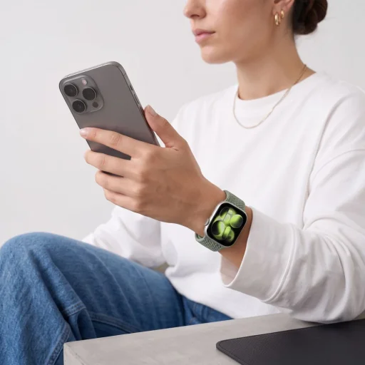 Apple Watch 8/9/10/11/12/SE 40/41/42 mm remienok Tech-Protect NylonMag, pistáciový - 5