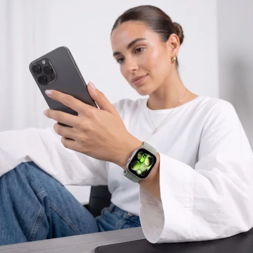 Apple Watch 8/9/10/11/12/SE 40/41/42 mm remienok Tech-Protect NylonMag, pistáciový - 8