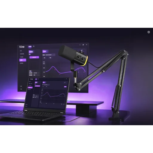 Fifine AmpliGame AM9T čierny dynamický USB mikrofón - 4
