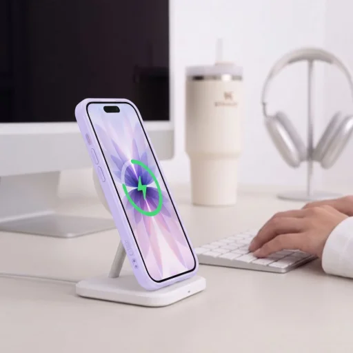 Apple iPhone 17 matné levanduľové puzdro Tech-Protect MagPeak MagSafe CC - 5