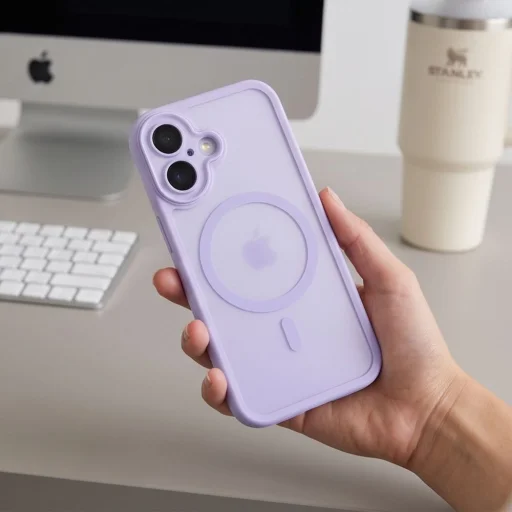 Apple iPhone 17 matné levanduľové puzdro Tech-Protect MagPeak MagSafe CC - 8