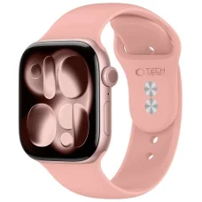  Apple Watch 8/9/10/11/12/SE/Ultra (44/45/46/49 mm) Tech-Protect szilikon TPU óraszíj, púderrózsaszín