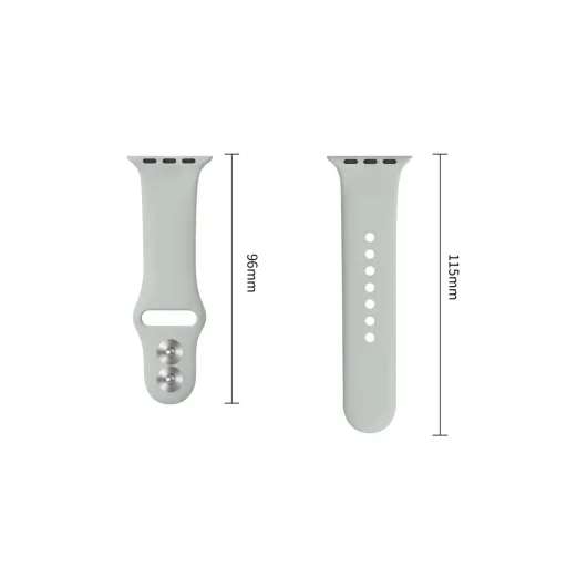 Silikónový remienok Tech-Protect pre Apple Watch 8/9/10/11/12/SE 40/41/42 mm, mesačná sivá - 3