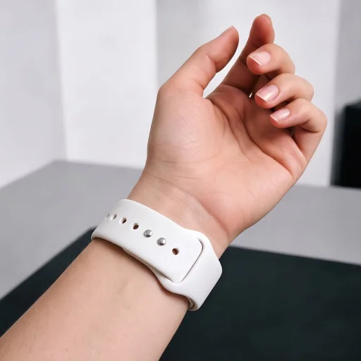Apple Watch 8/9/10/11/12/SE (40/41/42 mm) Tech-Protect silikónový remienok, biely - 5