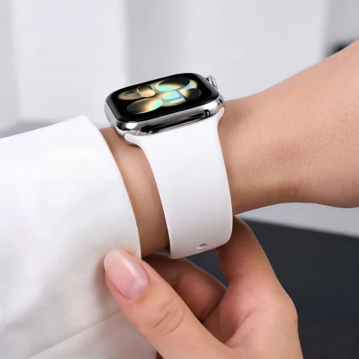 Apple Watch 8/9/10/11/12/SE (40/41/42 mm) Tech-Protect silikónový remienok, biely - 8