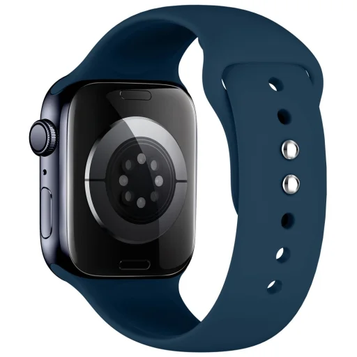 Apple Watch 8/9/10/11/12/SE (40/41/42 mm) Tech-Protect silikónový remienok, tmavomodrý - 2