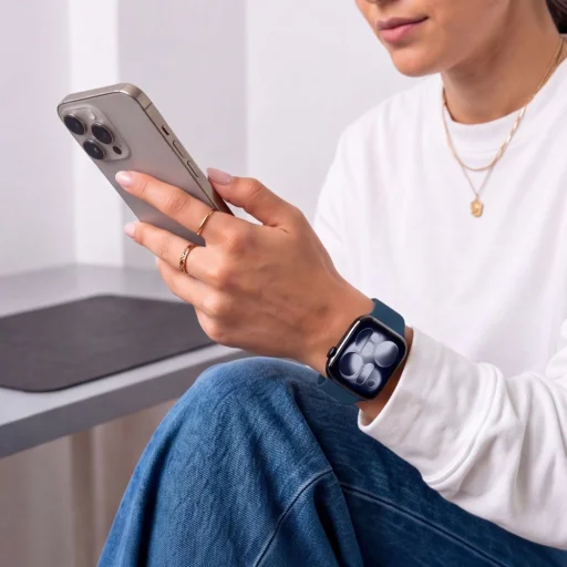 Apple Watch 8/9/10/11/12/SE (40/41/42 mm) Tech-Protect silikónový remienok, tmavomodrý - 7
