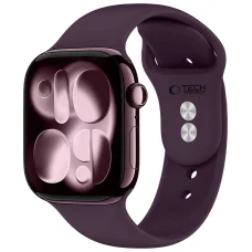 Apple Watch 8 / 9 / 10 / 11 / 12 / SE (40 / 41 / 42 mm) Tech-Protect Silicone remienok, tmavobordový