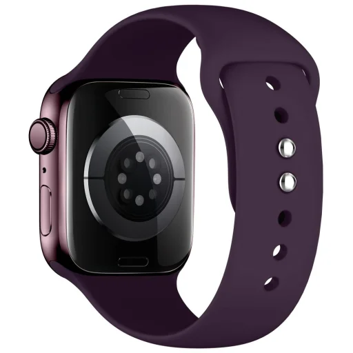 Apple Watch 8 / 9 / 10 / 11 / 12 / SE (40 / 41 / 42 mm) Tech-Protect Silicone remienok, tmavobordový - 2