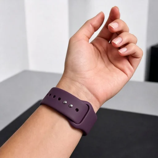 Apple Watch 8 / 9 / 10 / 11 / 12 / SE (40 / 41 / 42 mm) Tech-Protect Silicone remienok, tmavobordový - 5