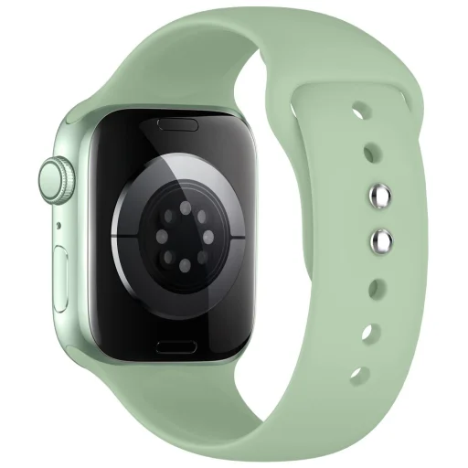 Apple Watch 8/9/10/11/12/SE 40/41/42 mm Tech-Protect silikónový remienok, pistáciový - 2