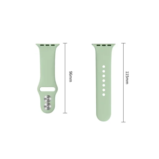 Apple Watch 8/9/10/11/12/SE 40/41/42 mm Tech-Protect silikónový remienok, pistáciový - 3