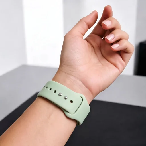 Apple Watch 8/9/10/11/12/SE 40/41/42 mm Tech-Protect silikónový remienok, pistáciový - 5