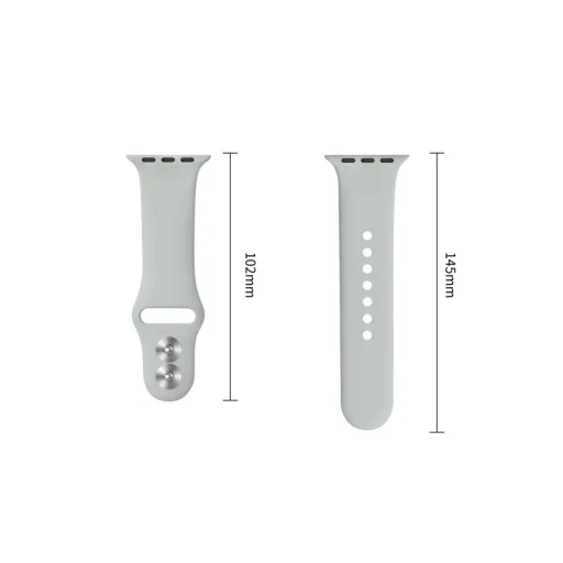 Apple Watch 8/9/10/11/12/SE/Ultra (44/45/46/49 mm) Tech-Protect Silicone remienok, mesačná sivá - 3